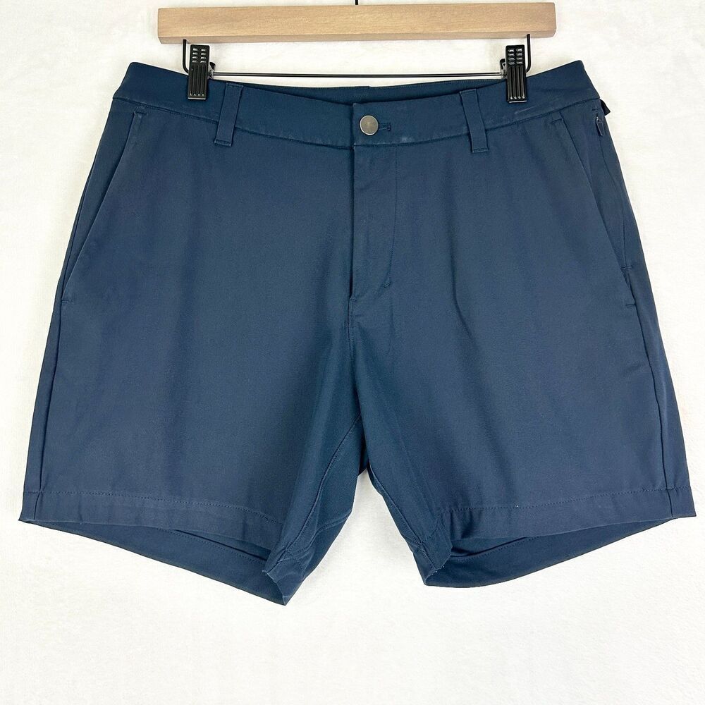 Lululemon Men's Commission Classic Fit Short 7" Warpstreme Size 32 Navy Blue